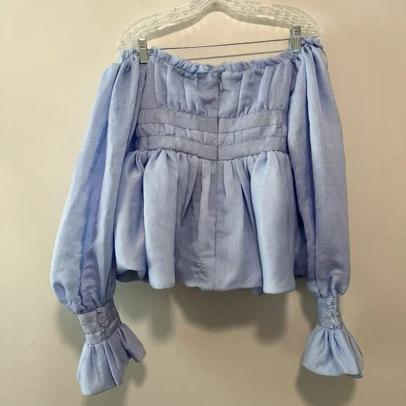 Aje Light Blue Off-Shoulder Top - Picture 6 of 10
